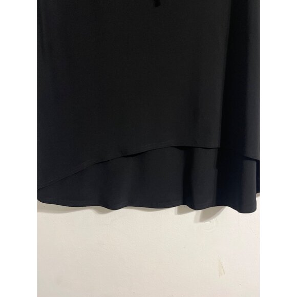 Sympli Crisscross Long Sleeve Cowl Neck Tunic 1X /20 Black Stretch Top Excellent - Picture 3 of 12